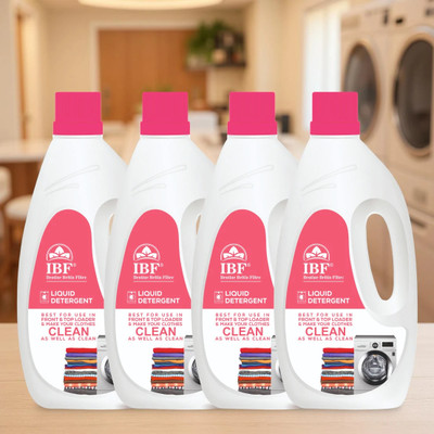 IBF Top Load & Front Load Washing Machine Detergent Liquid(buy 1 get 1 free) Multi-Fragrance Liquid Detergent(4 x 1 L)