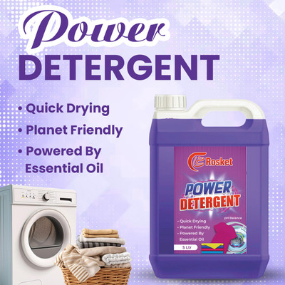 EROSKET Essentials Fluff Front Load/Top Load Liquid Stain Remover Advanced Formula Multi-Fragrance Liquid Detergent(5 L)