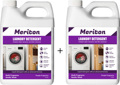 Meriton Liquid Detergent, Suitable For Top & Front Load Washing Machine & Handwash Lavender Liquid Detergent (10000 Ml) For Rs. 337 @ 83 %