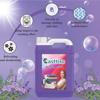castlito Liquid detergent suitable for frontload and top load washing machine Fresh Liquid Detergent(5 L)
