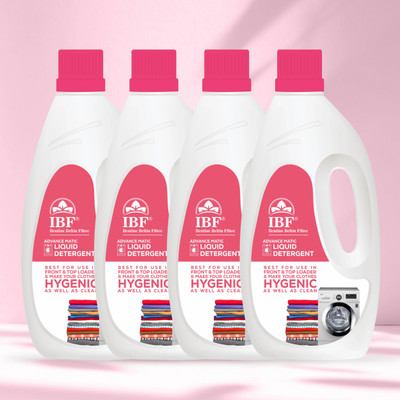 IBF Washing Machine Top Load Liquid Detergent (4 L) Multi-Fragrance Liquid Detergent(4 x 1 L)