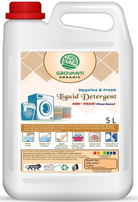 GROVANTI ORGANIC Whitefield(Regular) Liquid Detergent for Top-Load and Front Load Machine Oriental Liquid Detergent(5 L)