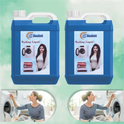 EROSKET Washing machine liquid detergent top load and front load (blue 10 ltr) Multi-Fragrance Liquid Detergent(10 L)