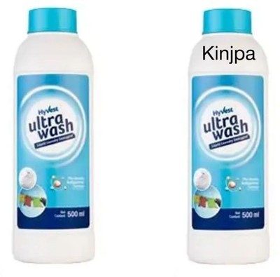 KINJPA ULTRA WASH LIQUID DETERGENT PRO ENZYME FORMULA (500ML) PACK OF 2 Classic Liquid Detergent(2 x 500 ml)