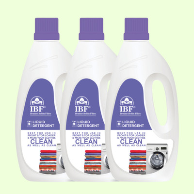 IBF Washing Machine liquid detergent Top Load & Front load liquid Multi-Fragrance Liquid Detergent(3 x 1 L)