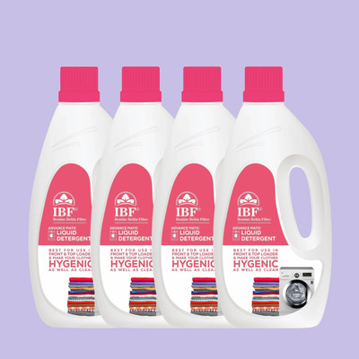 IBF Washing Machine Top Load & Front Load Multi-Fragrance Liquid Detergent(4 x 1 L)