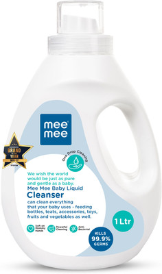 MeeMee Baby Cleanser Kills 99.9% Germs for Baby Accessories, Fruits, Toys & Veggies Liquid Detergent(1000 ml)