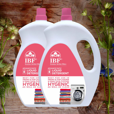 IBF Advance Matic Liquid Detergent – Front & Top Load Compatible Hygienic Multi-Fragrance Liquid Detergent(2 x 1 L)