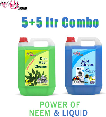 mahiliquid neem power dishwash and detergen front load & top load high quality Fresh Liquid Detergent(2 x 5 L)