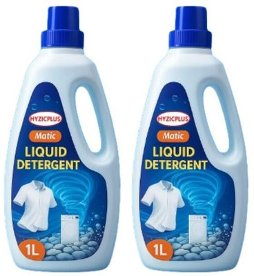 URBANNEST Hyzicplus Matic Liquid Detergent, Suitable for Front & Top Load Washing Machines Fresh Liquid Detergent(2 x 1 L)