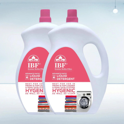 IBF Washing Machine Top Load & Front Load High Quality Pack of 2 Multi-Fragrance Liquid Detergent(2 x 5 L)