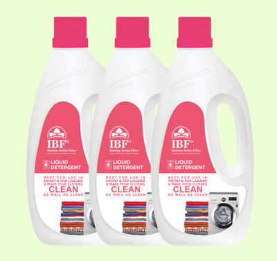 IBF Liquid detergent Washing Machine Top Load & Front Load Pack of Multi-Fragrance Liquid Detergent(3 x 1 L)