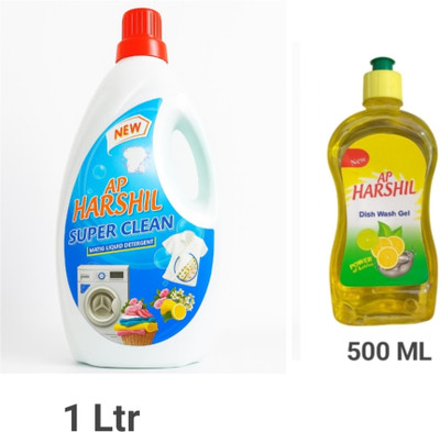 SASA Traders 1 Kg LIQUID DETERGENT AND 500 ML DISH WASH GEL Citrus Liquid Detergent(2 x 0.75 L)