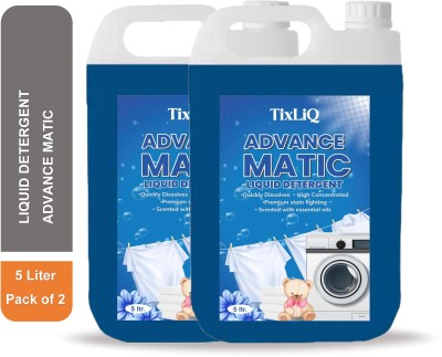 TixLiQ Liquid Detergent for Washing Machine (Front Load|Top Load) Multi-Fragrance Liquid Detergent(10 L)