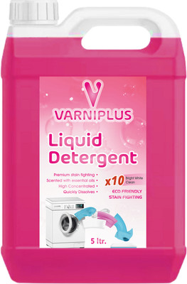 VARNIPLUS PINK LIQUID 5 Ltr TOP & FRONT LOAD Vanilla Liquid Detergent(5 L)