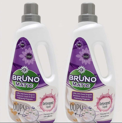 Bruno MATIC LIQUID DETERGENT(1000ml*2)2litre|front load and top load sensitive clothes Fresh Liquid Detergent(2 x 1 L)