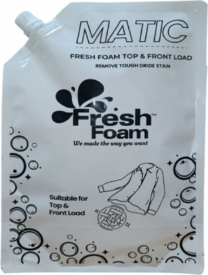 FRESHFOAM Top & front load detergent liquid Remove tough dried stain fragrance- (1 ltr) Floral Liquid Detergent(1000 ml)