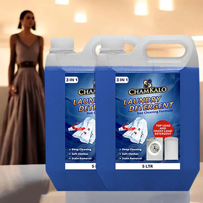 UPASTHIT Blue Laundry detergent Top Load/Bucket Wash Aqua Multi-Fragrance Fresh Liquid Detergent(2 x 5 L)