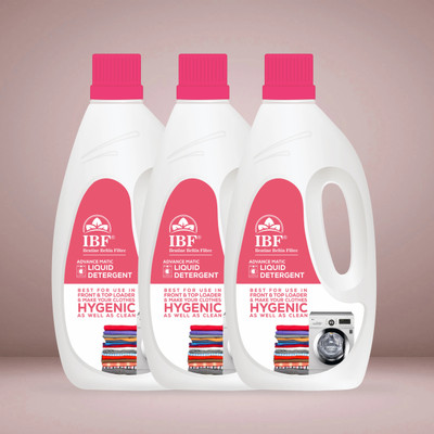 IBF Washing Machine Top&Font Load Liquid Detergent (3 L) Multi-Fragrance Liquid Detergent(3 x 1 L)