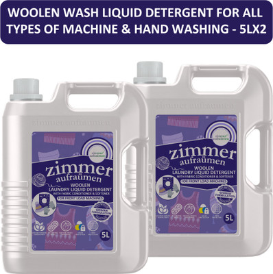 zimmer aufraumen Woolen Liquid Detergent 5L+ Woolen Liquid Detergent 5L Combo. French Fragrance. Rose Liquid Detergent(2 x 5 L)