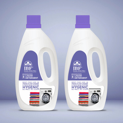 IBF Washing Machine Liquid Detergent Value Pack (Pack of 2) Multi-Fragrance Liquid Detergent(2 x 1 L)