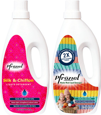 Pfroziel Silk & Chiffon and Woolen wash combo Floral Liquid Detergent(2 L)