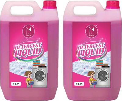 Jumin Combo Pink Washing machine liquid detergent, Suitable for top and front load Multi-Fragrance Liquid Detergent(2 x 5000 ml)