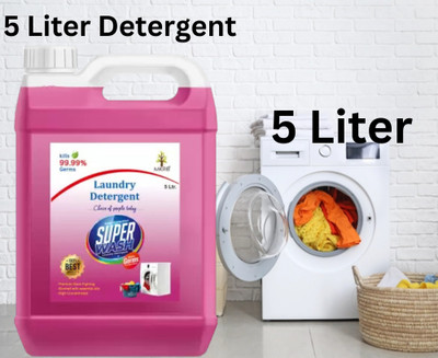 MKRB Pink Rose Flavor Detergent Liquid for Fabric Care for front load and top load Rose Liquid Detergent(5000 ml)