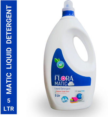 SWADESHFLORA Flora Matic Liquid Detergent Top Load And Front Load Washing Machine Floral Liquid Detergent(5 L)