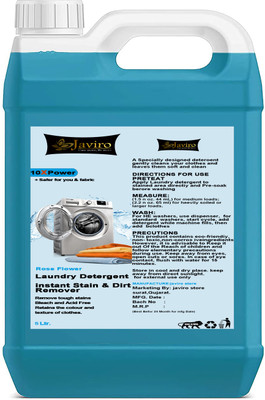 javiro 2X POWER LAUNDRY LIQUID DETERGENT (5l) TOP & Front Load Machine Floral Liquid Detergent(5000 ml)