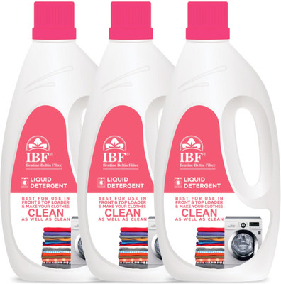 IBF All-in-One Washing Machine Liquid Detergent Multi-Fragrance Liquid Detergent(3 x 1 L)