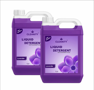 cleanity Liquid Detergent suitable for washing machine Lavender Liquid Detergent(2 x 5 L)