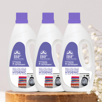 IBF Washing Machine Top Load & Front Load Liquid - Multi-Fragrance Liquid Detergent(3 x 1 L)