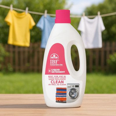 IBF Liquid Detergent Powerful Cleaning for Front & Top Load Washing Machines Fresh Liquid Detergent(1 L)