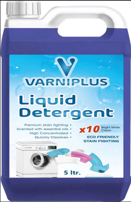 VARNIPLUS Ultra Wash Top load & Front Load liquid detergent (5000 ml) Lavender Liquid Detergent(5000 ml)