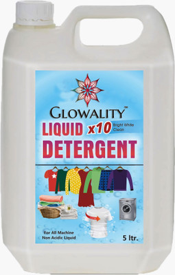 GLOWALITY heavy Liquid Detergent suitable for washing machine and hand wash 5 ltr Lavender Liquid Detergent(5000 ml)