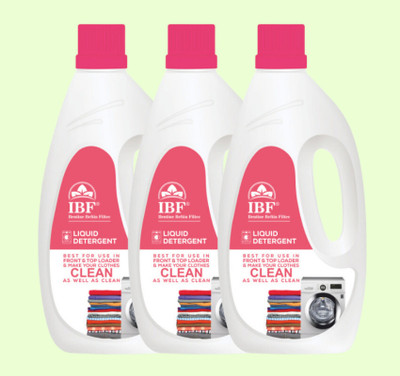 IBF Liquid detergent Washing Machine Top Load & Front Load Pack of Multi-Fragrance Liquid Detergent(3 x 1 L)