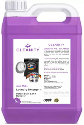 cleanity Liquid Detergent Suitable for front load/top load, also use for hand wash Lavender Liquid Detergent(5000 ml)