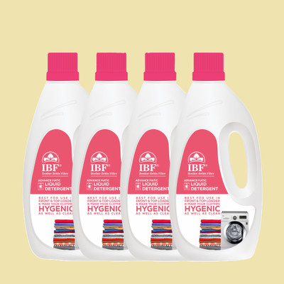 IBF Washing Machine Liquid & Multi-Fragrance Liquid Detergent(4 x 1 L)