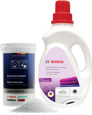 BOSCH Quick Descaler for Appliances & Front Load Laundry Detergent Combo Fresh Liquid Detergent(1.3 L)