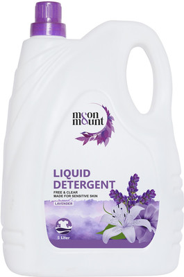 Moon and Mount Liquid Detergent 5 Liter, Washing Machine Liquid For Top & Front Load Lavender Liquid Detergent(5 L)