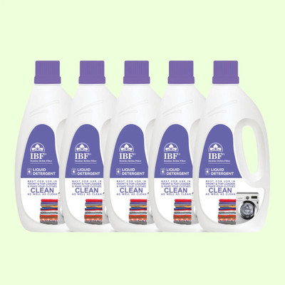 IBF Washing Machine liquid Top Load & Front Load Multi-Fragrance Liquid Detergent(5 x 1 L)