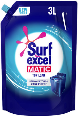Surf excel Matic Top Load Liquid Detergent Refill pouch, Remove Stains Fresh Liquid Detergent(3 L)
