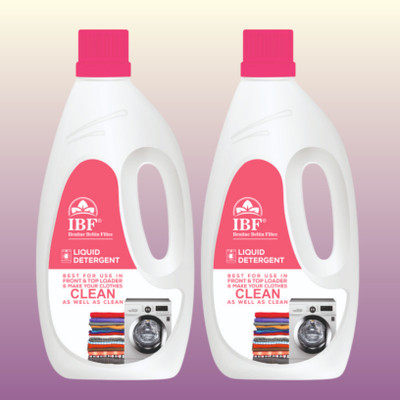 IBF Dual Load Liquid Detergent – Top & Front Load Compatible Multi-Fragrance Liquid Detergent(2 x 1 L)