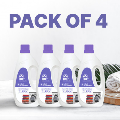IBF LIQUID DETERGENT FOR WASHING MACHINE Multi-Fragrance Liquid Detergent(4 x 1 L)