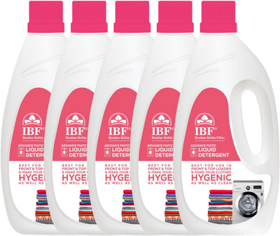 IBF DeepWash Liquid: Maximum Cleaning Power, Minimum Effort Multi-Fragrance Liquid Detergent(5 x 1 L)