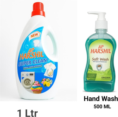 SASA Traders 1 Kg Liquid Detergent & 1 Hannd Wash (500 ml )) Fresh Liquid Detergent(2 x 0.75 L)