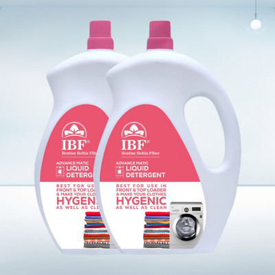 IBF Washing Machine Top Load & Front Load High Quality Pack of 2 Multi-Fragrance Liquid Detergent(2 x 5 L)