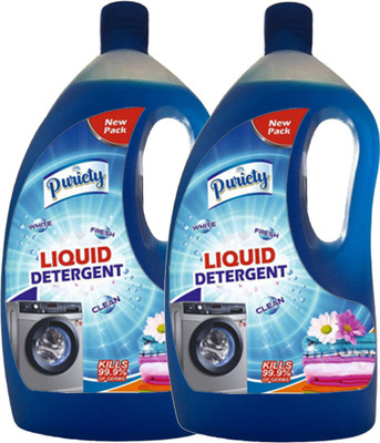 Puriety Detergent Liquid 1 Liter each ( Pack of 2 ) Lime Liquid Detergent(2 x 1000 ml)