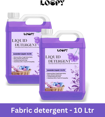 Loopy Dye-Free Fabric Wash Suitable for Top-Load / Front-Load Washing Machine Lavender Liquid Detergent(2 x 5 L)